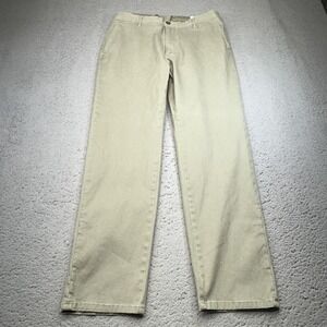 Mott & Bow Chino Pants Mens 34x20 Khaki Slash‎ Stretch Zip Fly Pockets Tag 35